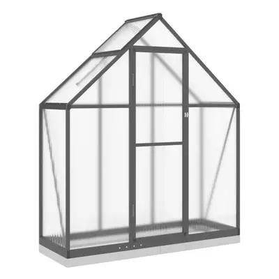 (anthracite, x x cm) vidaXL Greenhouse with Base Frame Garden Walk in Plant Grow House Aluminium