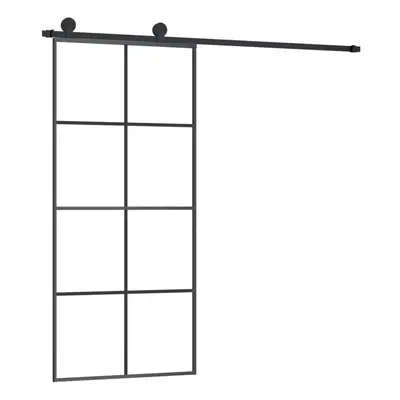 (4x2 grids, x cm) vidaXL Sliding Door with Hardware Set Multi Sizes Horizontal Bars/4x2 Grids