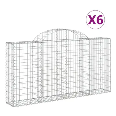 (200 x x 100/120 cm/ pcs) vidaXL Arched Gabion Basket Stone Basket Gabion Retaining Wall Galvani