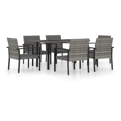 (grey, cm table length/ piece) vidaXL Outdoor Dining Set Garden Dining Set Dinner Table and Chai