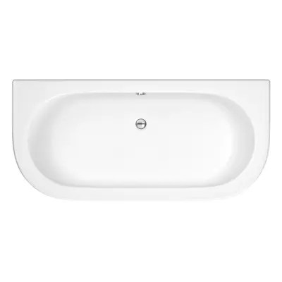 1700 x Curved Back To Wall Bath & Panel