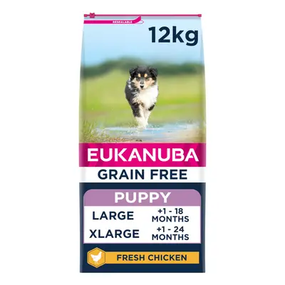 Eukanuba Grain Free Complete Dry Dog Food for Puppy Large and Giant Breeds with Fresh Chicken kg