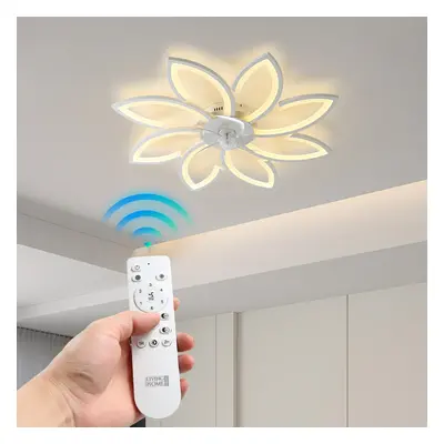 Modern Flower Shape Ceiling Fan with Light