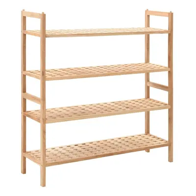 Shoe Rack Solid Walnut Wood 69x26x81 cm