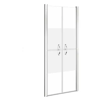 vidaXL Shower Door Half Frosted ESG 71x190 cm Enclosure Bath Cabin Bathroom