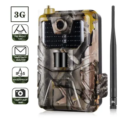 MMS SMS Email 16MP HD 1080P 0.3s Trigger Range 3G IR Night Version Wildlife Trail Hunting Camera