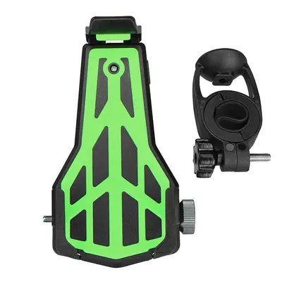 (Green) Motorcycle Bike Phone Holder Handlebar Universal Adjustable Clip