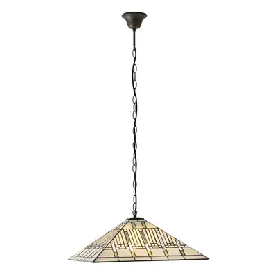 Tiffany Glass Hanging Ceiling Pendant Light Dark Bronze Lamp Shade i00143