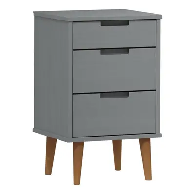 (grey) vidaXL Bedside Cabinet Bedroom Side Table Nightstand Bed Table Solid Wood Pine