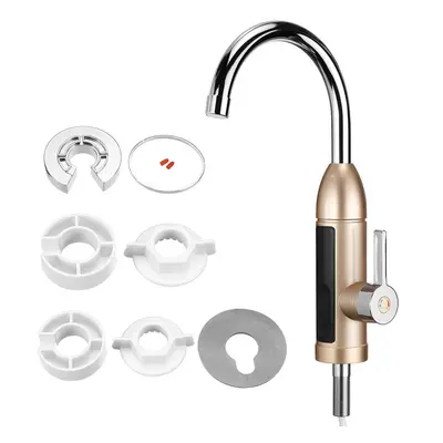 (Champagne Gold) Electric Heater LED Faucet Tap Instant Hot Water Bathroom Kitchen Fast Heat