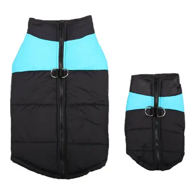 (Blue, XL) Dog Winter Waterproof Clothes Warm Soft Coats Jacket