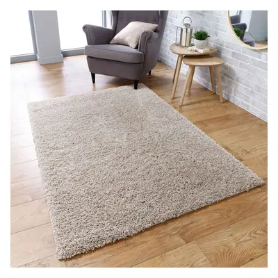 (Light Beige, x cm) Fluffy Plain SHAGGY Rugs Thick 5cm Shag Pile Small Big Large Living Room Rug