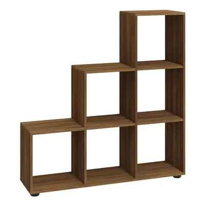 (Brown oak, x x cm(L x W x H)) vidaXL Staircase Bookcase Book Shelf Storage Rack Bookshelf Engin