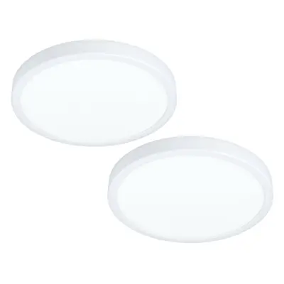 2 PACK Wall Flush Ceiling Light Colour White Shade White Plastic LED 20W Incl