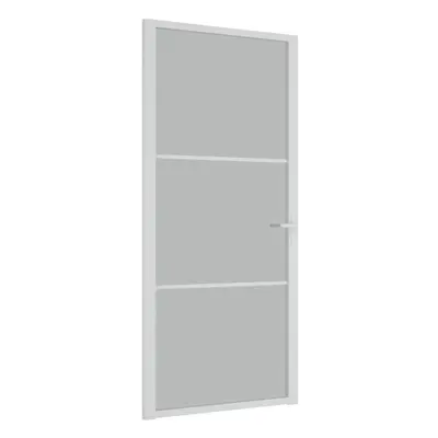 (White and transparent, x 201.5 cm (W x H)) vidaXL Interior Door ESG Glass and Aluminium Bedroom