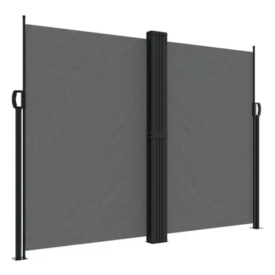 vidaXL Retractable Side Awning Outdoor Privacy Screen Anthracite 180x600 cm