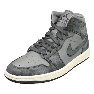 (3.5) Nike Air Jordan Mid Se Womens Fashion Trainers in Smoke Grey