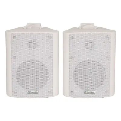 Pair 8" Way Stereo Speakers 180W 8Ohm White Background Wall Mounted Hi Fi