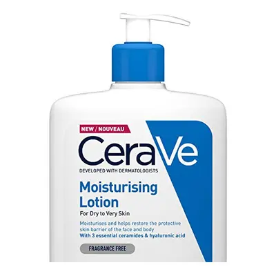 CeraVe Moisturising Lotion, Litre, with Hyaluronic Acid and Essential Ceramides (Daily Face & Bo