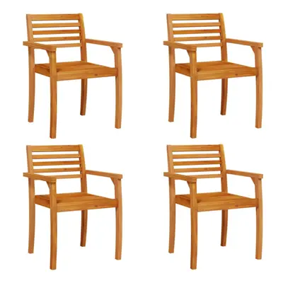 vidaXL Garden Chairs Outdoor Chair Patio Dining Chair pcs Solid Wood Acacia