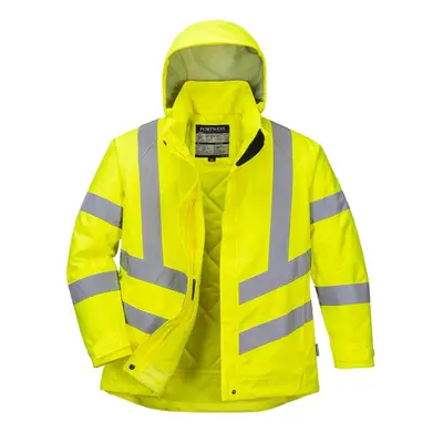 (M, Yellow) Portwest Womens/Ladies Hi-Vis Winter Jacket