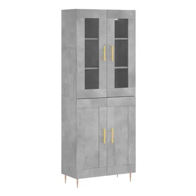 (concrete grey, wood doors) vidaXL Highboard Sideboard Tall Storage Cabinet Side Cabinet Enginee