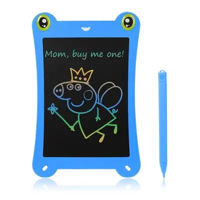 (Blue) 8.5 inch Frog Colors screen LCD Writing Tablet Drawing Handwriting Pad Message Board Kids