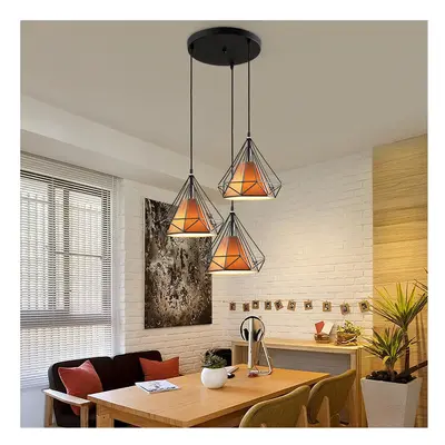 3 Head E27 Vintage Chandelier Light Restaurant Adjustable Pendant Lamp Bar Living Room