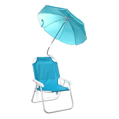 (Type A) Outdoor Child Beach Chair Folding Chair with Umbrella and behind pocket