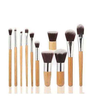 Bamboo Handle Makeup Eyeshadow Blush Concealer Brush Set