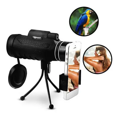 12X50 BAK4 HD Optical Monocular Hunting Camping Telescope Night Vision With Tripod