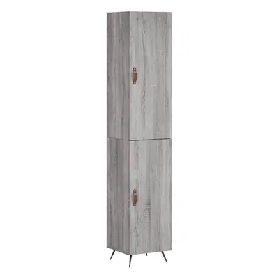 (grey sonoma, door) vidaXL Highboard Sideboard Tall Storage Cabinet Side Cabinet Engineered Wood