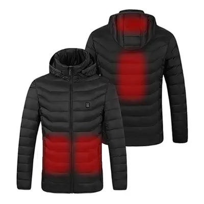 (XL) Electric USB Heated Vest Jacket Coat Warm Heating Area Cloth Body Levels