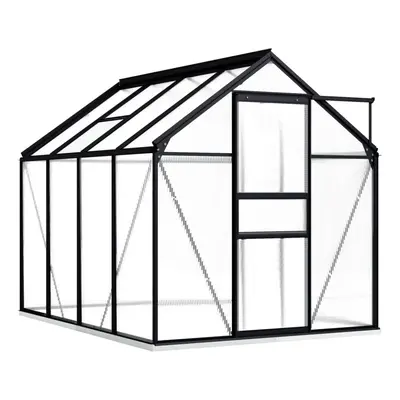 vidaXL Greenhouse with Base Frame Anthracite Aluminium 4.75 mÂ² Conservatory