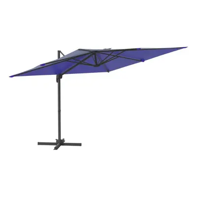 vidaXL Cantilever Umbrella with Aluminium Pole Azure Blue 400x300 cm Parasol