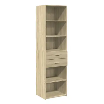 (sonoma oak) vidaXL Highboard Sideboard Cabinet Storage Cupboard Brown Oak Engineered Wood