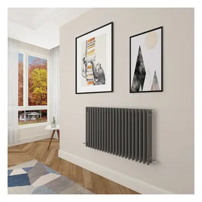 (600x1010mm Column) Designer cast iron radiator anthracite all sizes