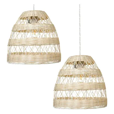 Litecraft Light Shade 33cm Rattan EasyFit Lampshade in Natural- Pack