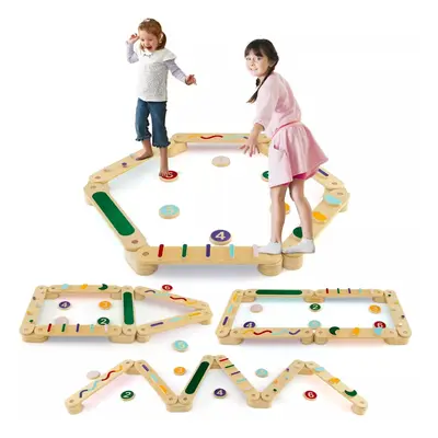 Montessori Balance Beam Toy Set Toddlers Wooden Balance Boards