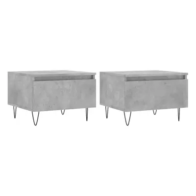 (concrete grey, pcs) vidaXL Coffee Table Side Table End Accent Telephone Sofa Table Engineered W