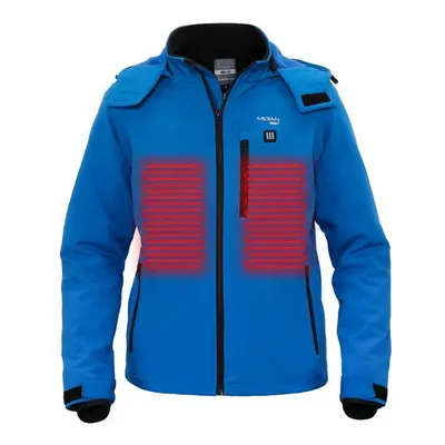 (Blue, Men) 7.4V 5-Heating Zones Electronic Heated Waterproof Fever Jacket Intelligent Hooded Wo