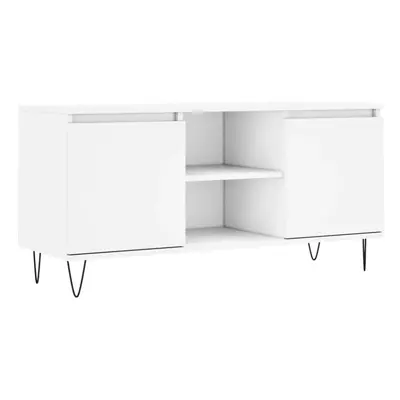 vidaXL TV Cabinet TV Unit Sideboard Media Unit TV Stand White Engineered Wood