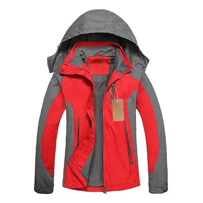 (Red, M) Windproof Raincoat Sportswear Outdoor Hiking,Traveling Cycling Sports,Detachable Hooded