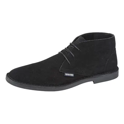 (9 UK, Black) Lambretta Mens Chiswick Suede Desert Boots