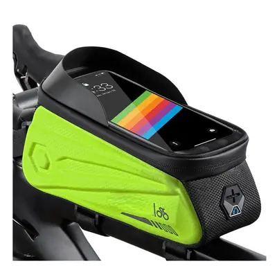 (Green) Bicycle Top Tube Hard Shell Front Beam Cell Phone Waterproof Mountain Bag