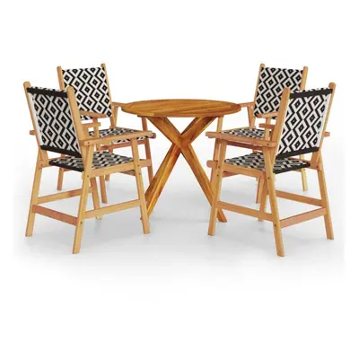 (Ã? cm table/5) vidaXL Solid Wood Acacia Garden Dining Set Dinner Table Multi Sizes 3/5 Piece