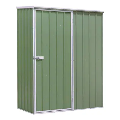 Galvanised Steel Metal Garden/Outdoor/Storage Shed, 5FT x 2.5FT, Pent Style Roof - Green - DG113