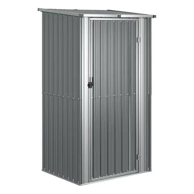 vidaXL Garden Shed Grey Galvanised Steel Outdoor Storage Shed Tool Organiser