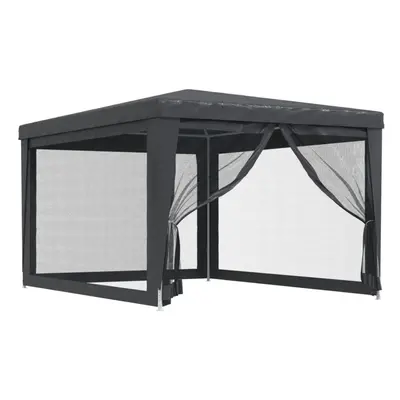 (Anthracite, x x cm (L x W x H)) vidaXL Party Tent with Mesh Sidewalls Canopy Gazebo Multi Colou