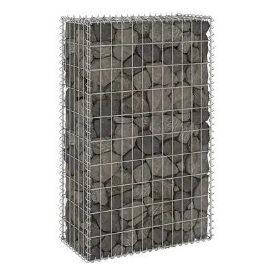 vidaXL Gabion Wall with Covers Galvanised Steel cm Stone Barrier Outdoor